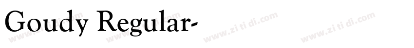 Goudy Regular字体转换
